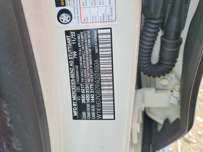 68492826 :رقم المزاد ، W1K6G7GB7PA201006 vin ، 2023 Mercedes-benz S مزاد بيع