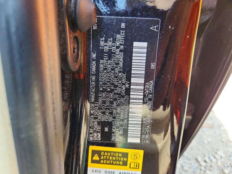 67438286 :رقم المزاد ، 2T2BK1BAXAC035520 vin ، 2010 Lexus Rx مزاد بيع