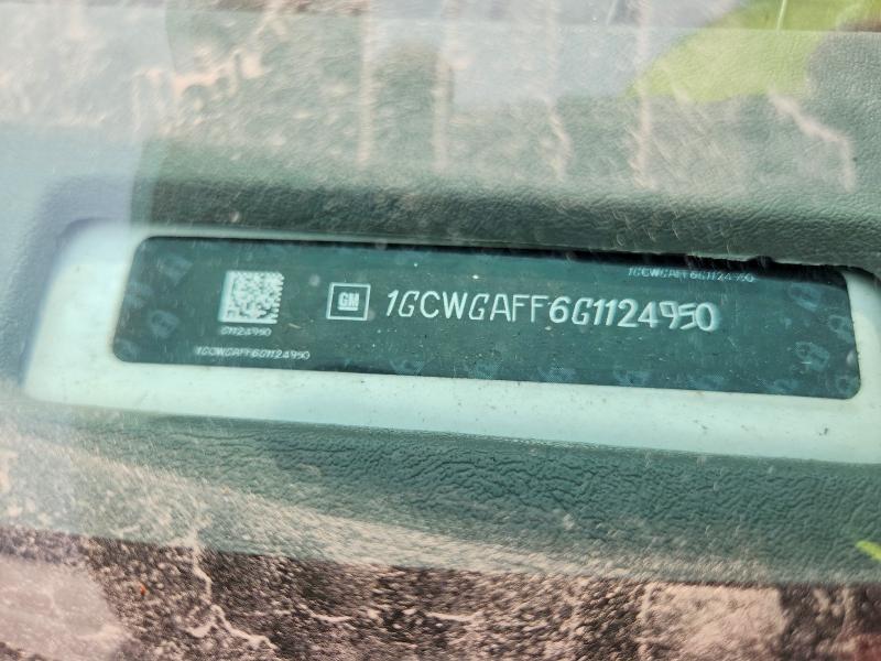 Aukcja sprzedaży 2016 Chevrolet Express, vin: 1GCWGAFF6G1124950, numer aukcji: 67225576