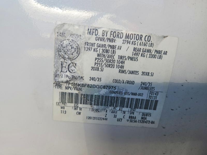 Продажа на аукционе авто 2013 Ford Explorer, vin: 1FM5K8F82DGC87975, номер лота: 69961786