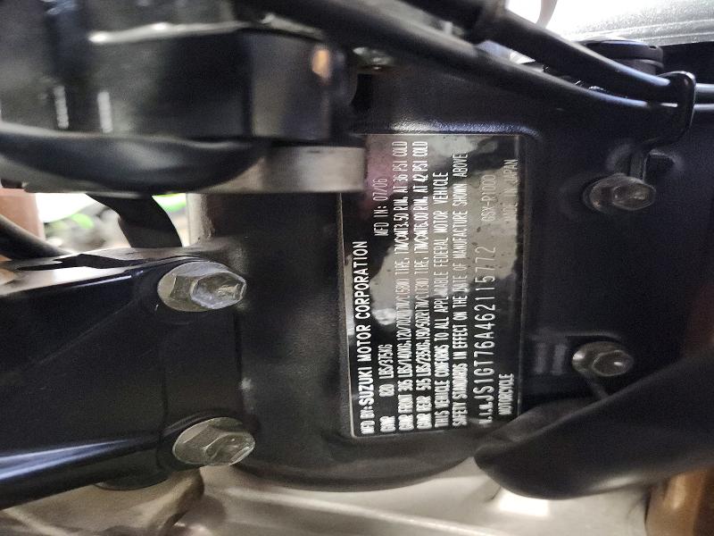 Продаж на аукціоні авто 2006 Suzuki Gsx-r1000, vin: JS1GT76A462115772, номер лоту: 70504206