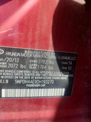Продажа на аукционе авто 2013 Hyundai Elantra, vin: 5NPDH4AE9DH193270, номер лота: 68709196