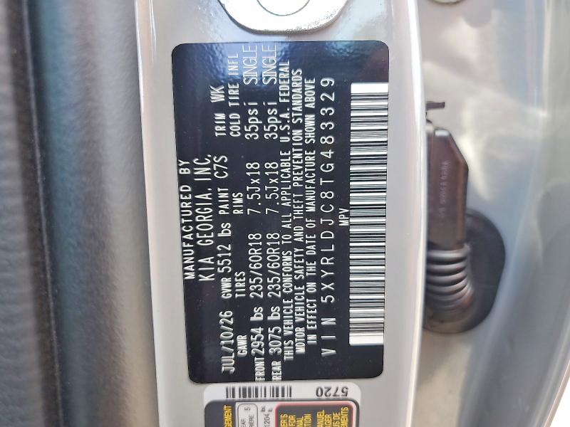 Продаж на аукціоні авто 2026 Kia Sorento, vin: 5XYRLDJC8TG483329, номер лоту: 68071546