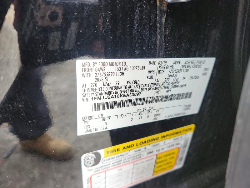 2019 Ford Expedition მანქანა იყიდება აუქციონზე, vin: 1FMJU2AT8KEA33097, აუქციონის ნომერი: 70327256