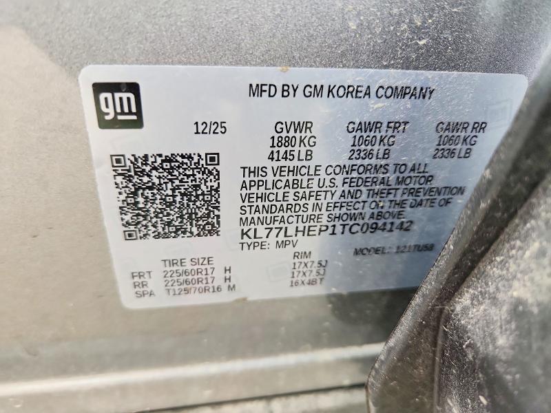 Продажа на аукционе авто 2026 Chevrolet Trax, vin: KL77LHEP1TC094142, номер лота: 69515876