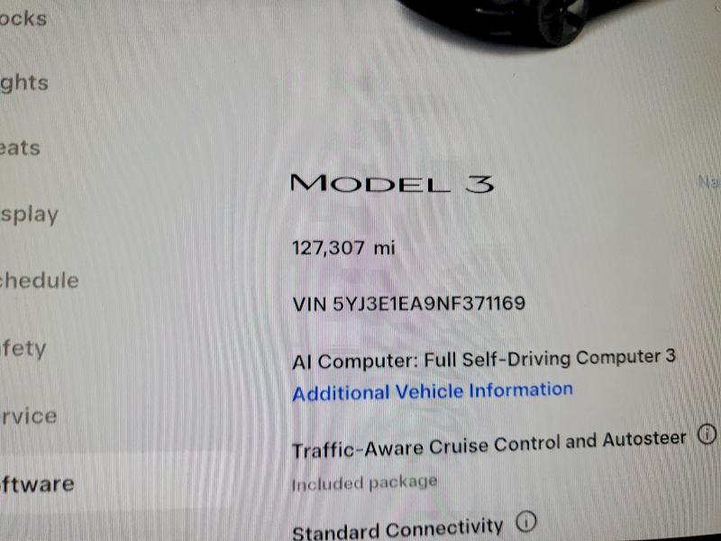 Aukcja sprzedaży 2022 Tesla Model 3, vin: 5YJ3E1EA9NF371169, numer aukcji: 71117596