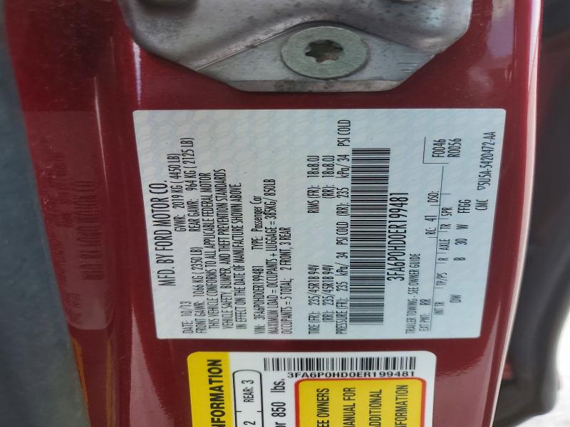 Aukcja sprzedaży 2014 Ford Fusion, vin: 3FA6P0HD0ER199481, numer aukcji: 68429246
