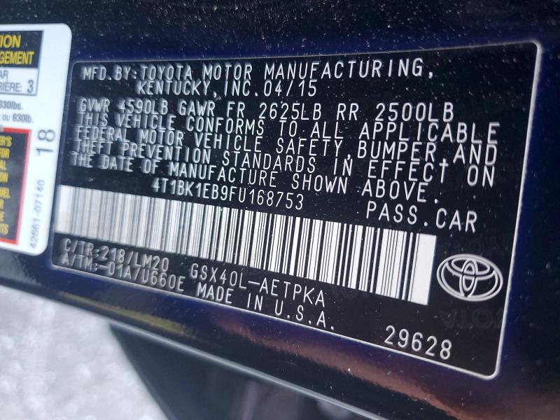 Aukcja sprzedaży 2015 Toyota Avalon, vin: 4T1BK1EB9FU168753, numer aukcji: 70950986