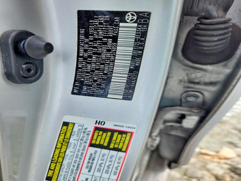 2017 Toyota Corolla მანქანა იყიდება აუქციონზე, vin: 5YFBURHE1HP576859, აუქციონის ნომერი: 70342076