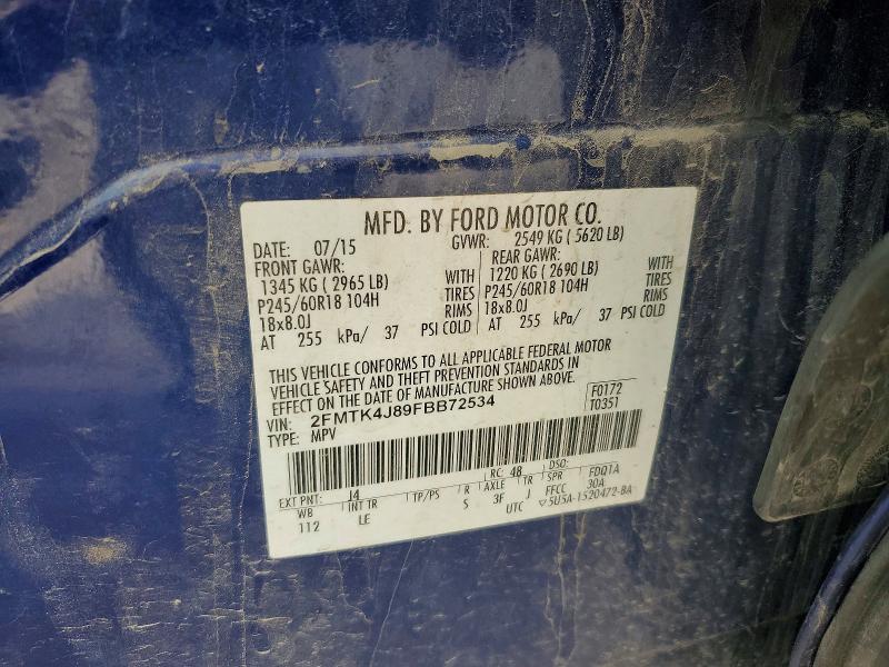 Продаж на аукціоні авто 2015 Ford Edge, vin: 2FMTK4J89FBB72534, номер лоту: 67471126