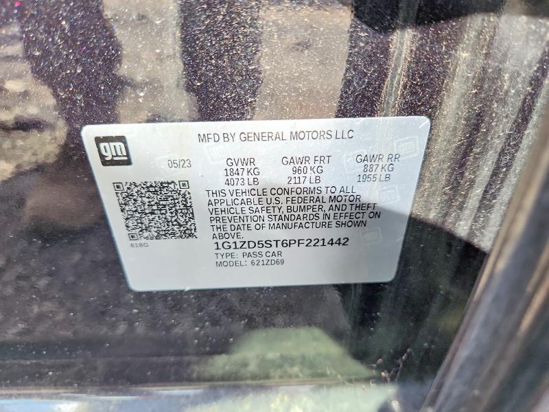 Aukcja sprzedaży 2023 Chevrolet Malibu, vin: 1G1ZD5ST6PF221442, numer aukcji: 69771356
