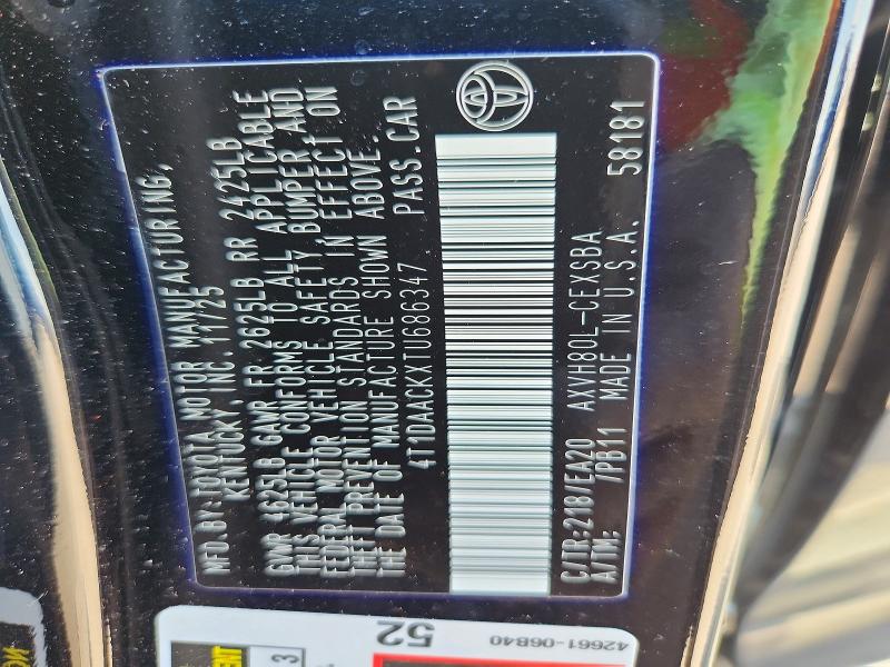 70873556 :رقم المزاد ، 4T1DAACKXTU686347 vin ، 2026 Toyota Camry مزاد بيع