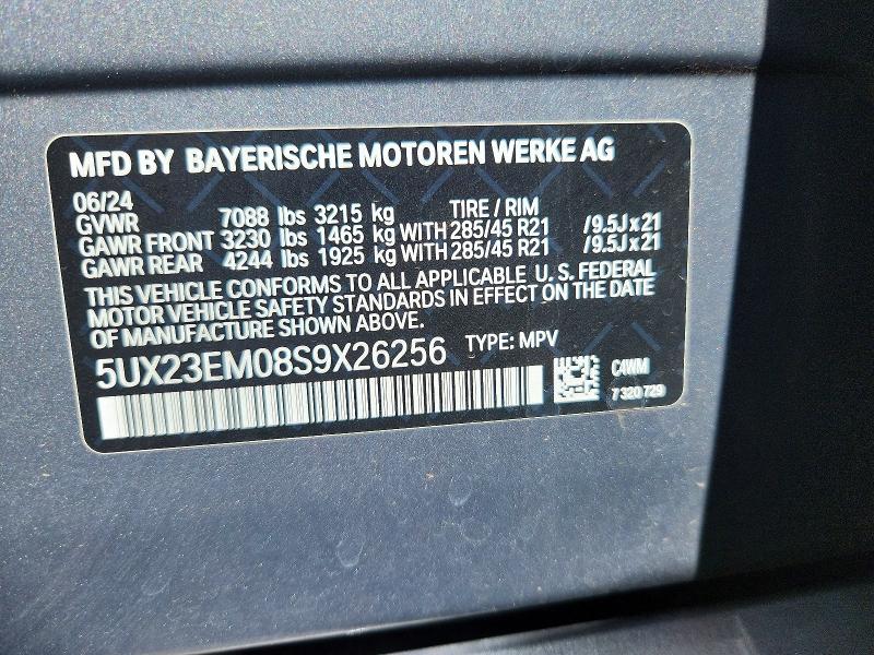 Aukcja sprzedaży 2025 Bmw X7, vin: 5UX23EM08S9X26256, numer aukcji: 68157716