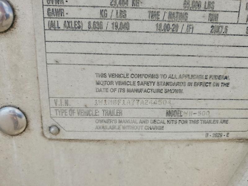 67795836 :رقم المزاد ، 1W1MBF1A77A244504 vin ، 2007 Wilson Trailer Co. Wilson Trailer Co. مزاد بيع