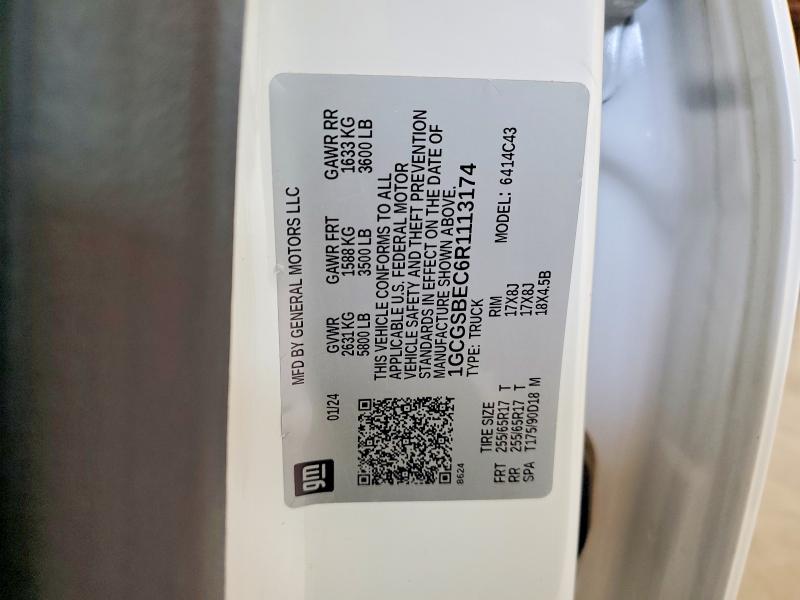 68001876 :رقم المزاد ، 1GCGSBEC6R1113174 vin ، 2024 Chevrolet Colorado مزاد بيع