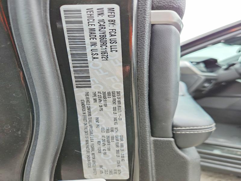 2024 Jeep Grand Cherokee მანქანა იყიდება აუქციონზე, vin: 1C4RJYB60RC116721, აუქციონის ნომერი: 70538606