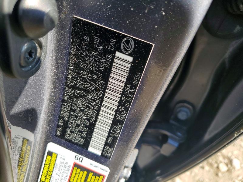 Aukcja sprzedaży 2019 Lexus Es, vin: 58ABZ1B13KU051129, numer aukcji: 68764606