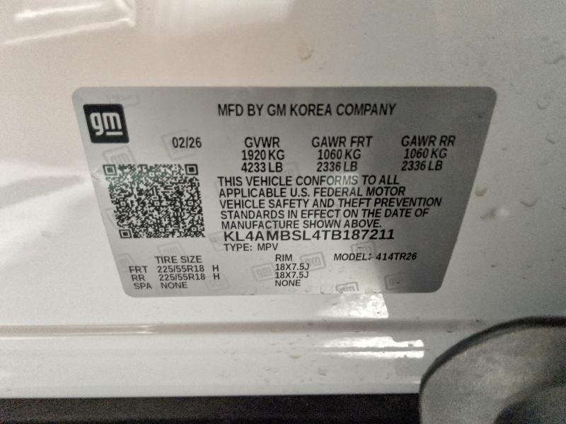 68674276 :رقم المزاد ، KL4AMBSL4TB187211 vin ، 2026 Buick Encore Gx مزاد بيع