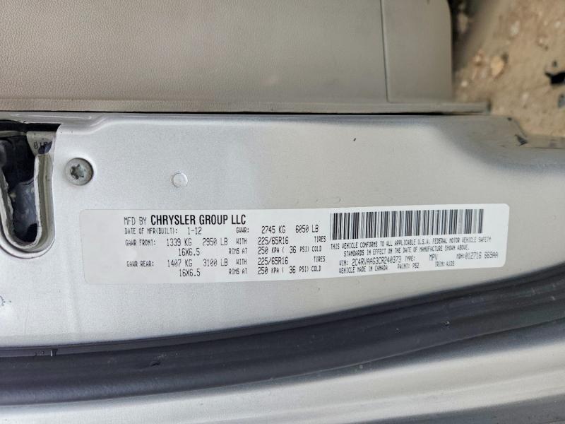 Aukcja sprzedaży 2012 Volkswagen Routan, vin: 2C4RVAAG3CR240373, numer aukcji: 68383626