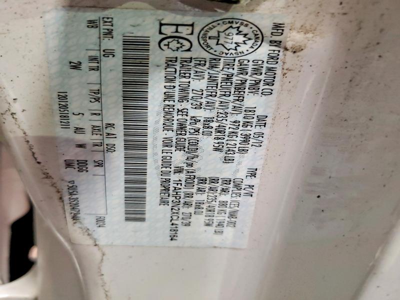 68568326 :رقم المزاد ، 1FAHP3N2XCL418164 vin ، 2012 Ford Focus مزاد بيع
