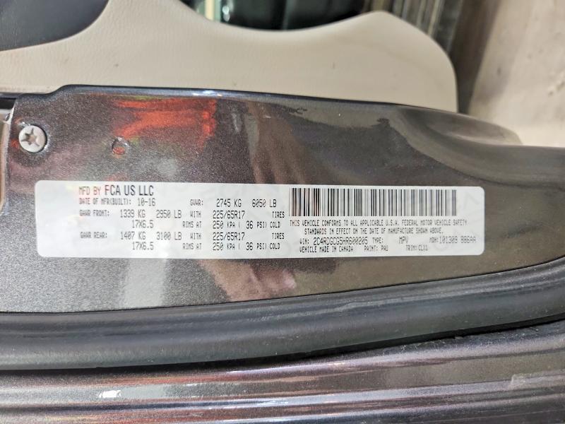 Aukcja sprzedaży 2017 Dodge Grand Caravan, vin: 2C4RDGCG5HR600205, numer aukcji: 71121186