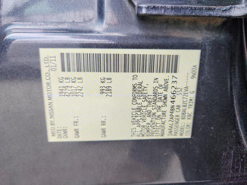Aukcja sprzedaży 2011 Nissan Altima, vin: 1N4AL2AP4BN466237, numer aukcji: 69988296
