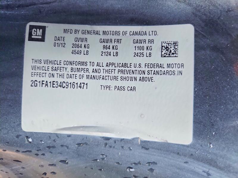 67815426 :رقم المزاد ، 2G1FA1E34C9161471 vin ، 2012 Chevrolet Camaro مزاد بيع