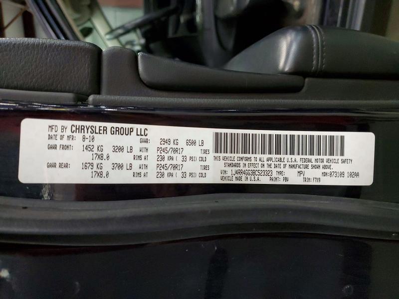 2011 Jeep Grand Cherokee მანქანა იყიდება აუქციონზე, vin: 1J4RR4GG3BC523323, აუქციონის ნომერი: 70308646