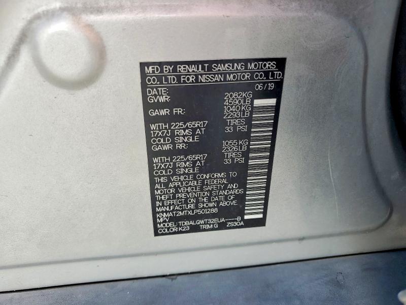 Aukcja sprzedaży 2020 Nissan Rogue, vin: KNMAT2MTXLP501288, numer aukcji: 67093206