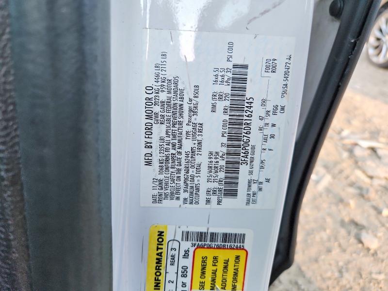 Продажа на аукционе авто 2013 Ford Fusion, vin: 3FA6P0G76DR162445, номер лота: 68671646