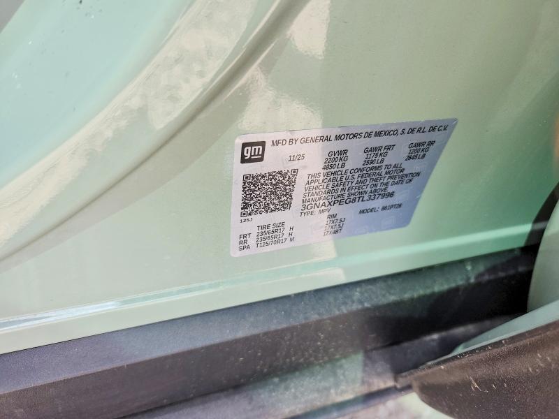 70544956 :رقم المزاد ، 3GNAXPEG8TL337996 vin ، 2026 Chevrolet Equinox مزاد بيع