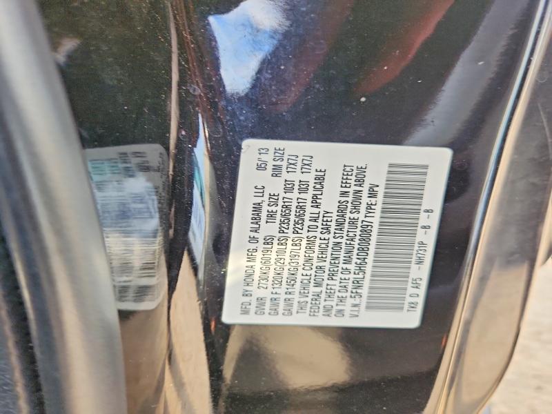 Продажа на аукционе авто 2013 Honda Odyssey, vin: 5FNRL5H64DB080897, номер лота: 67859346