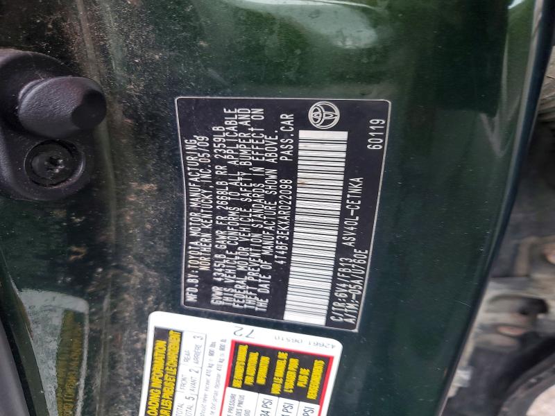 Продажа на аукционе авто 2010 Toyota Camry, vin: 4T4BF3EKXAR022098, номер лота: 69422596