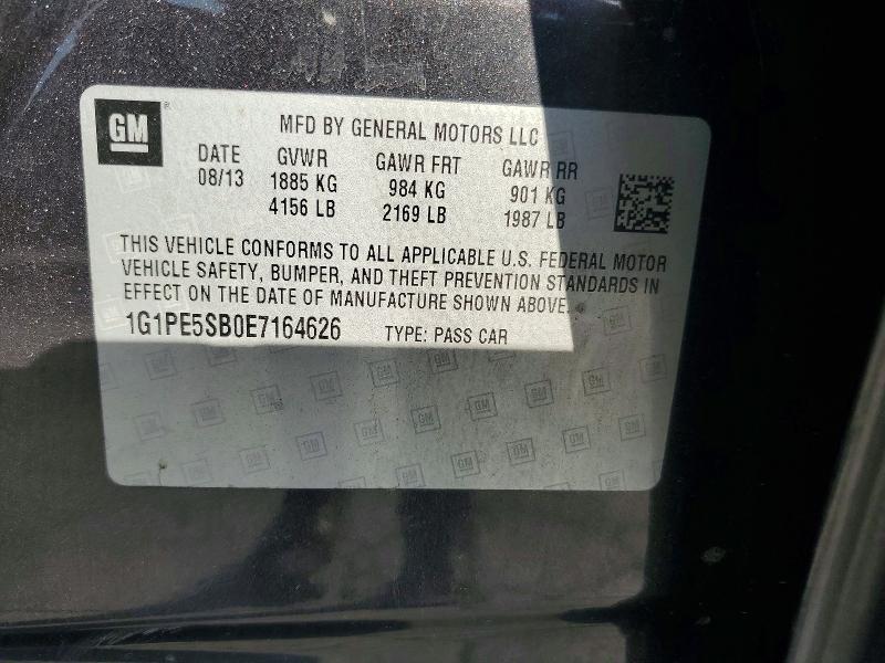 Продаж на аукціоні авто 2014 Chevrolet Cruze, vin: 1G1PE5SB0E7164626, номер лоту: 69537306