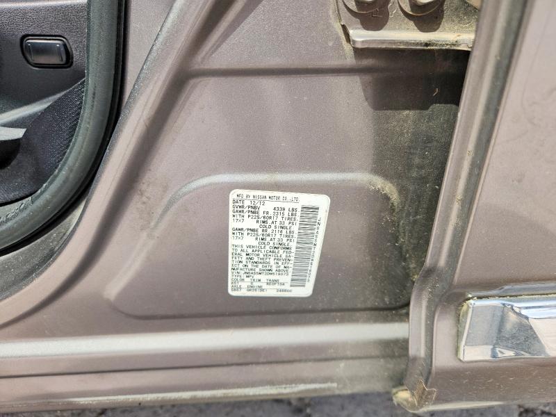 69434646 :رقم المزاد ، JN8AS5MT2DW519073 vin ، 2013 Nissan Rogue مزاد بيع