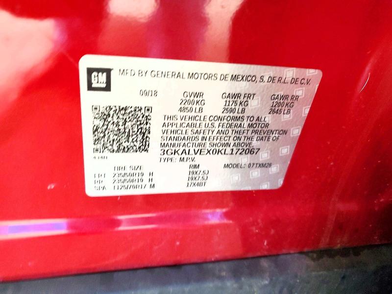Aukcja sprzedaży 2019 Gmc Terrain, vin: 3GKALVEX0KL172067, numer aukcji: 67477486