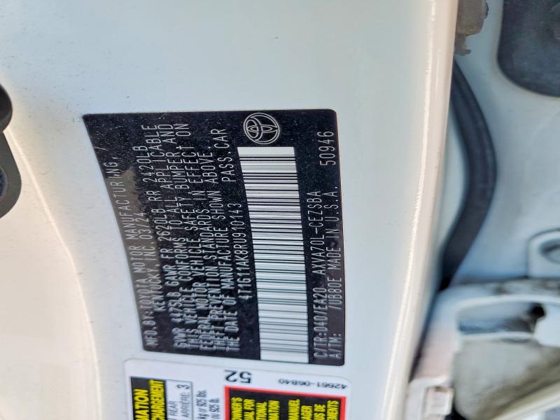Продажа на аукционе авто 2024 Toyota Camry, vin: 4T1G11AK8RU910143, номер лота: 70520736