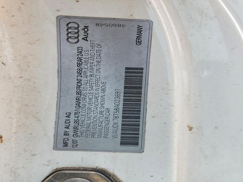 Aukcja sprzedaży 2008 Audi A5, vin: WAUDK78T58A023697, numer aukcji: 67702116