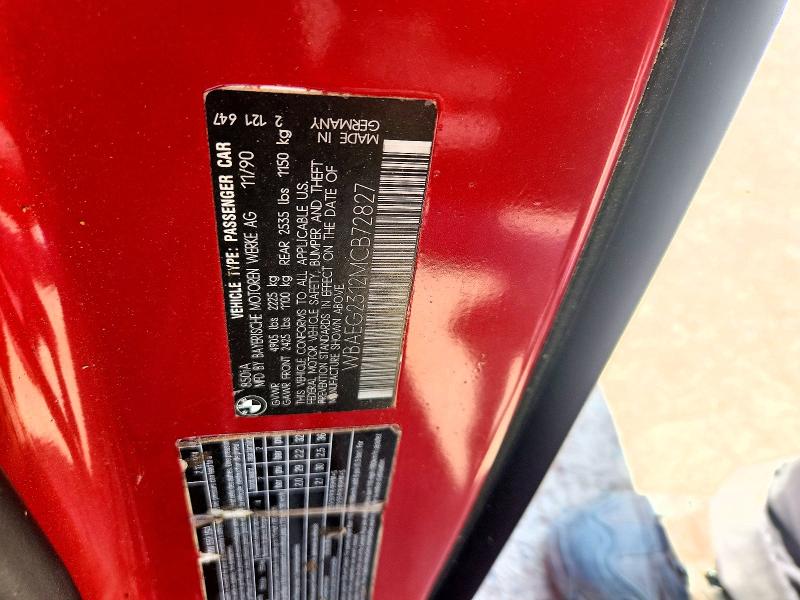 Продажа на аукционе авто 1991 Bmw 850, vin: WBAEG2312MCB72827, номер лота: 67205796