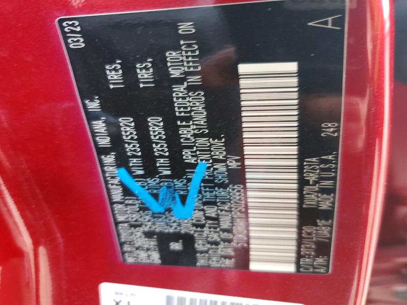 Aukcja sprzedaży 2023 Toyota Highlander, vin: 5TDKDRAH1PS029956, numer aukcji: 68135956