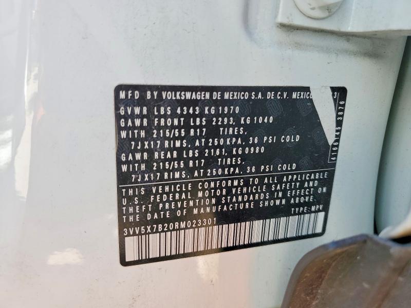 Продажа на аукционе авто 2024 Volkswagen Taos, vin: 3VV5X7B20RM023301, номер лота: 68788556
