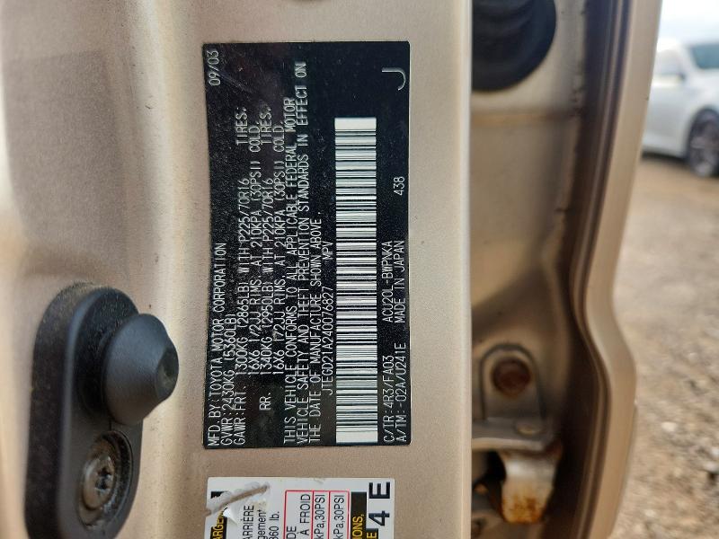 68022586 :رقم المزاد ، JTEGD21A240076827 vin ، 2004 Toyota Highlander مزاد بيع