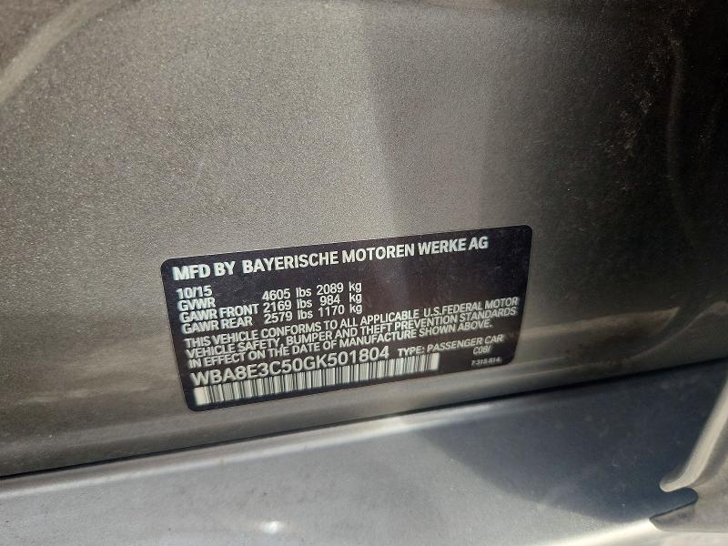 69131706 :رقم المزاد ، WBA8E3C50GK501804 vin ، 2016 Bmw 328 مزاد بيع