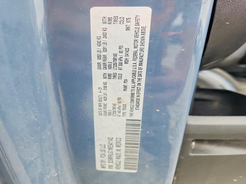 Aukcja sprzedaży 2021 Ram Promaster 3500, vin: 3C6MRVJG1ME541143, numer aukcji: 67440336