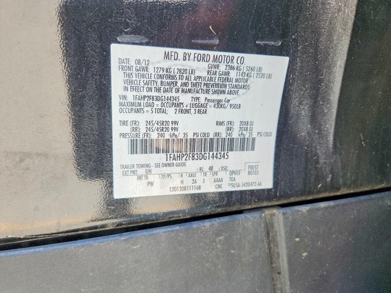 Продажа на аукционе авто 2013 Ford Taurus, vin: 1FAHP2F83DG144345, номер лота: 68359266