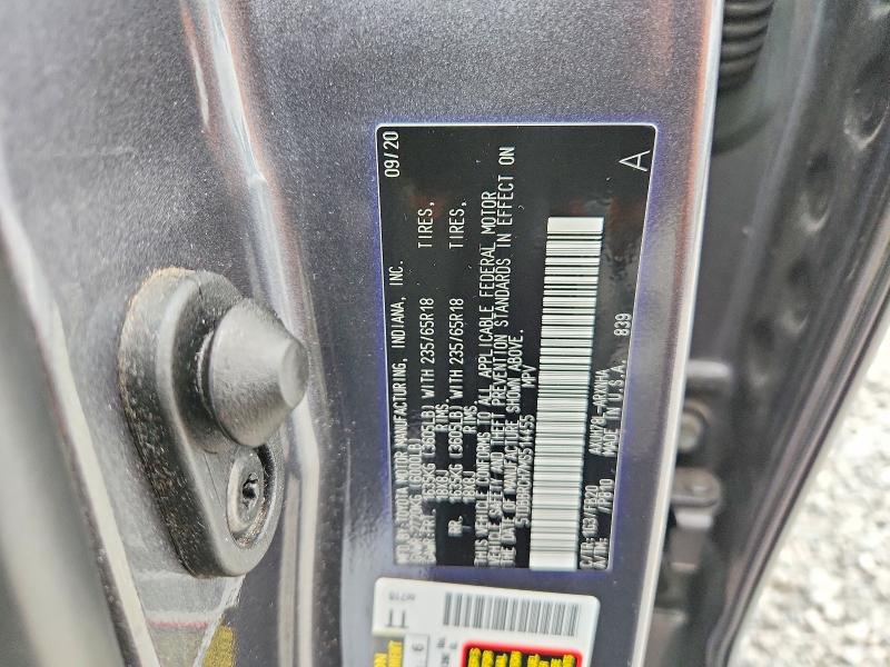 2021 Toyota Highlander მანქანა იყიდება აუქციონზე, vin: 5TDBBRCH7MS514455, აუქციონის ნომერი: 70328236