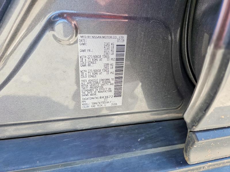Aukcja sprzedaży 2019 Nissan Rogue, vin: 5N1AT2MV7KC843672, numer aukcji: 68191286