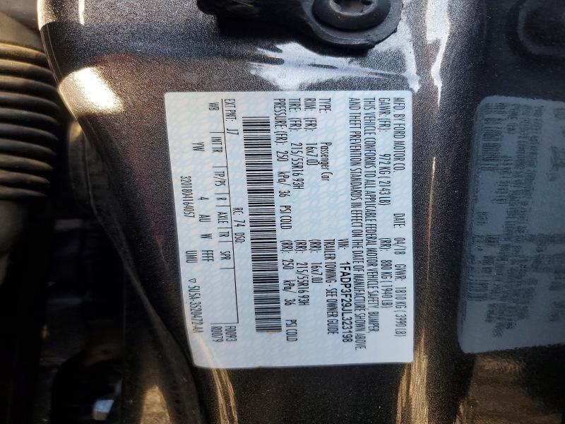 70649126 :رقم المزاد ، 1FADP3F29JL323198 vin ، 2018 Ford Focus مزاد بيع