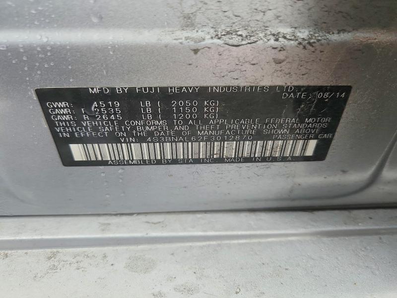 68419156 :رقم المزاد ، 4S3BNAL62F3012870 vin ، 2015 Subaru Legacy مزاد بيع