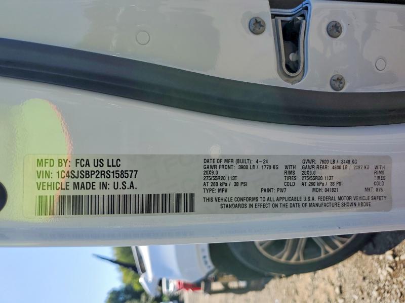 68683486 :رقم المزاد ، 1C4SJSBP2RS158577 vin ، 2024 Jeep Wagoneer مزاد بيع